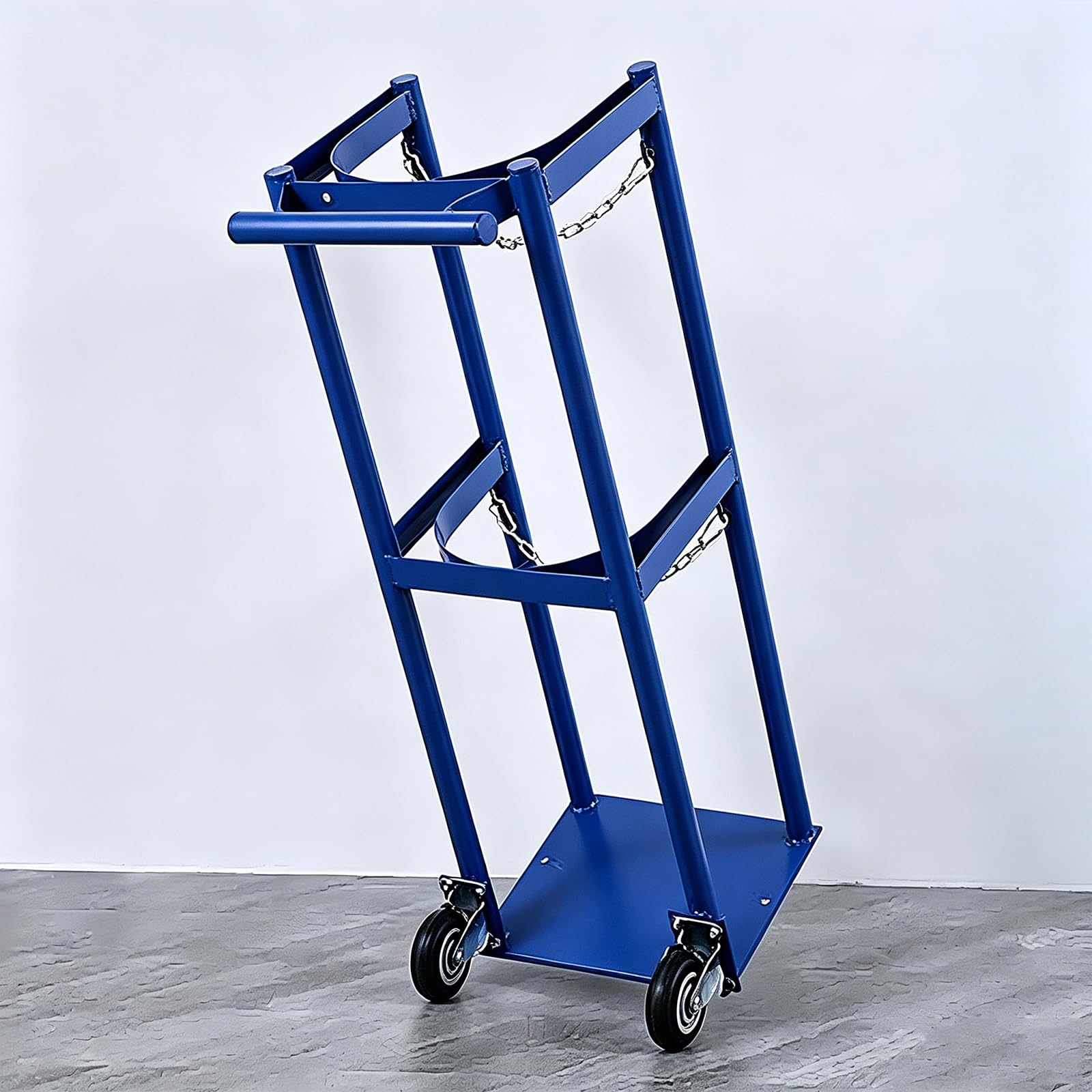 Chariot bouteille oxygène réglable avec chaîne protection acétylène