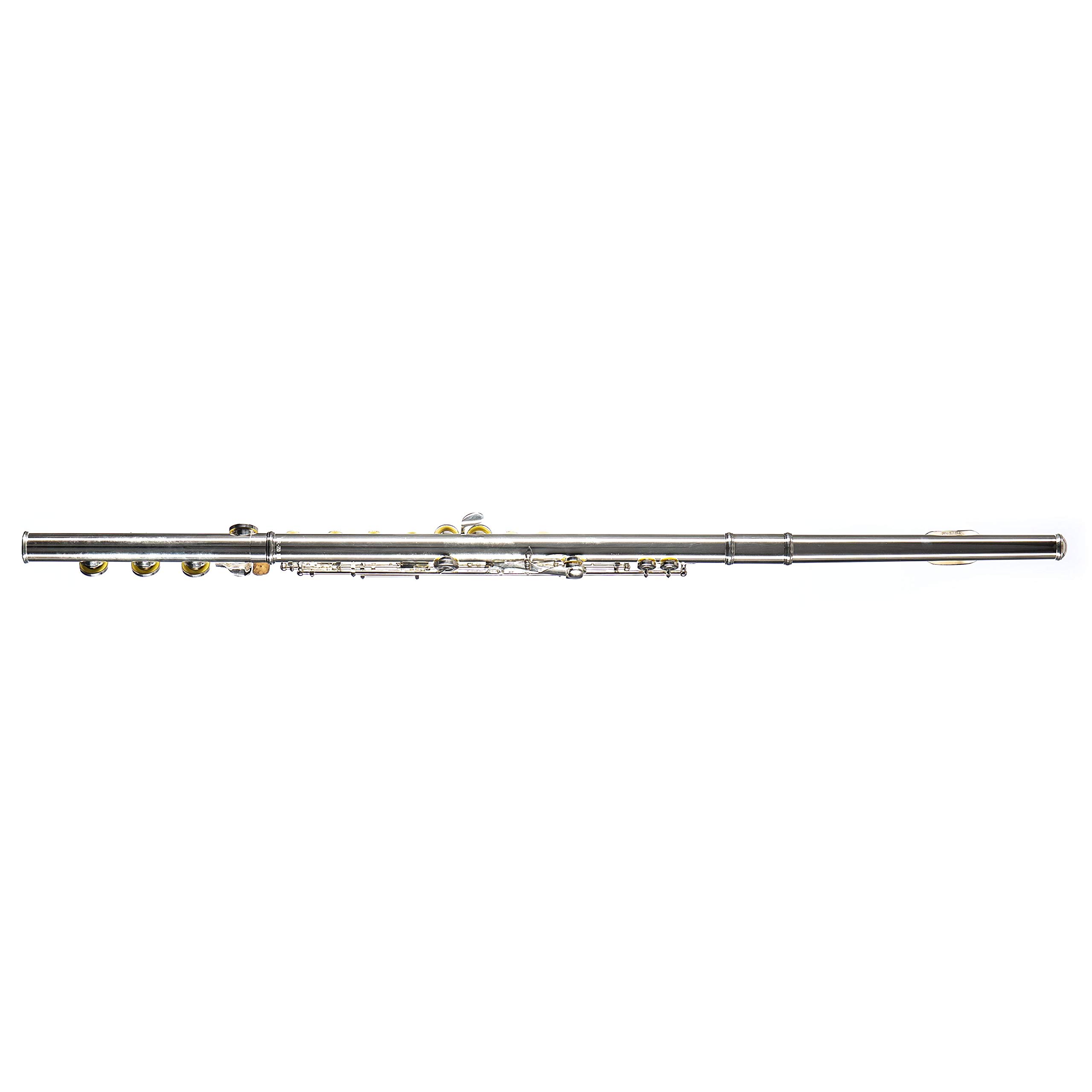 Monzani MZFL-350 Querflöte, Ringklappen, Neusilber, C-Stimmung, E-Mechanik, C-Fuß, Vorgezogenes G, Inklusive Etui und Zubehör, Deutsches Nickel, 430g