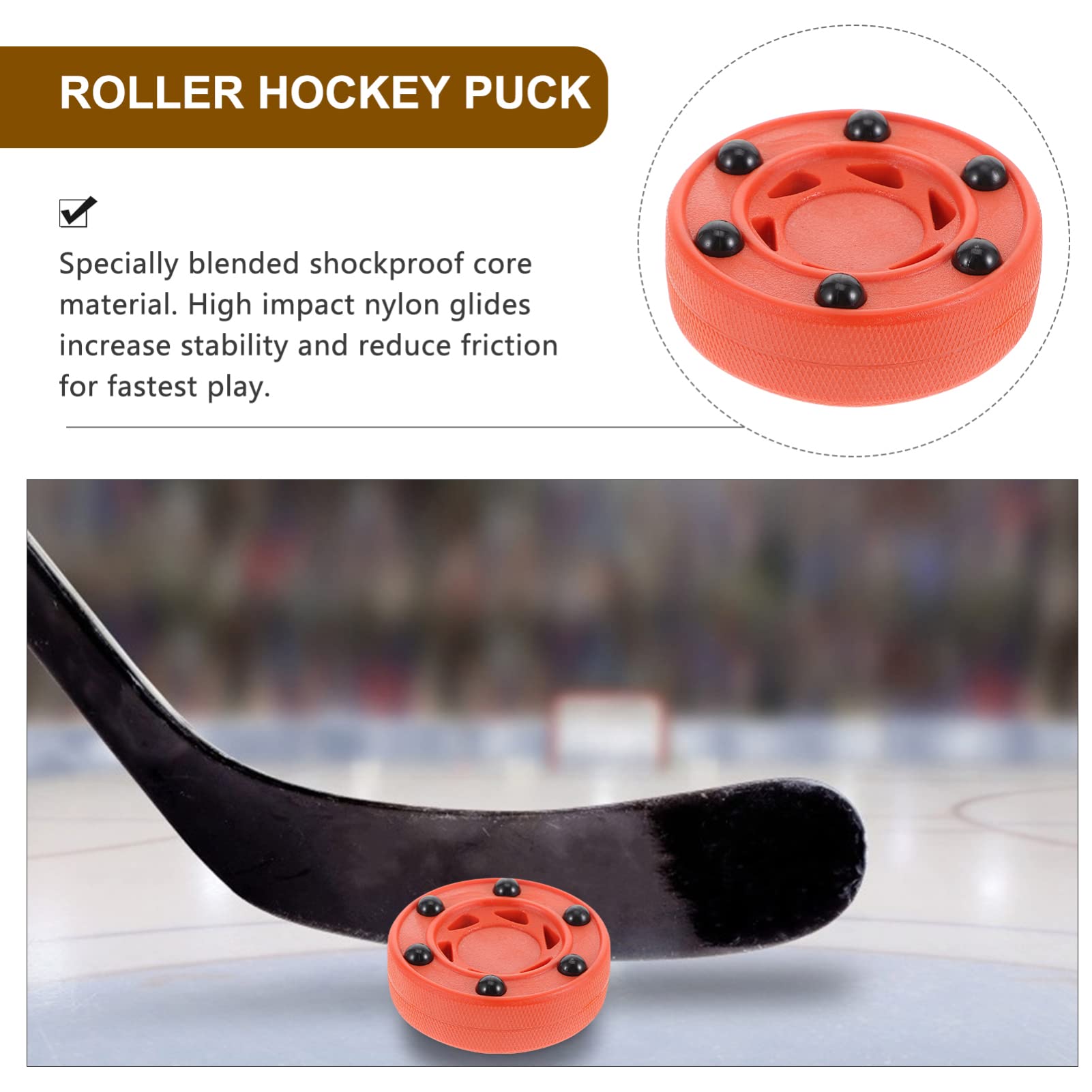 Sewroro Roller Hockey Puck Street Hockey Puck, Outdoor Puck für Roller- und Inlinehockey mit geringer Reibung Professionelle Räder für EIS Inline Street