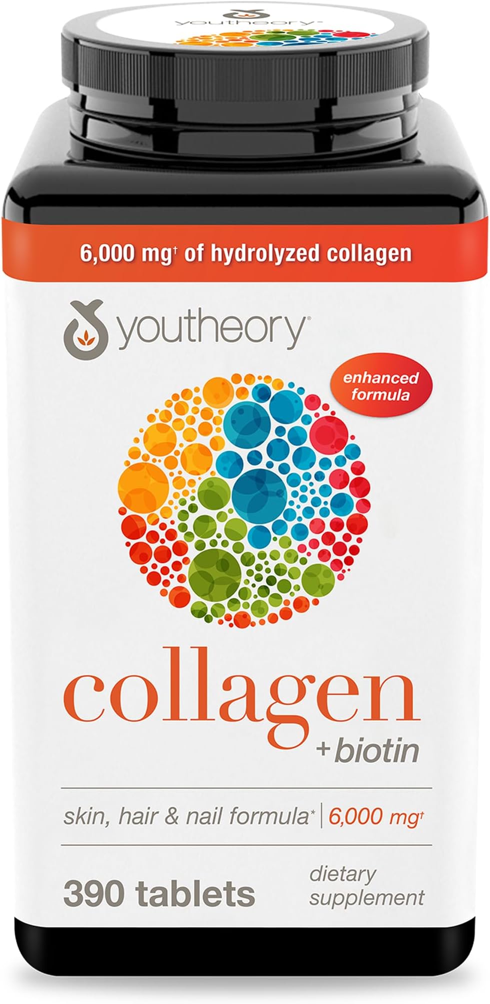 Youtheory Collagen Advanced Formula with Biotin, 390 Count (Pack of 1)