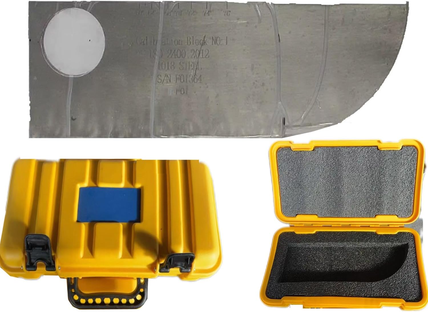 Ultrasonic Flaw Detector Standard Test Blocks Ultrasonic Calibration Block Ultrasonic Calibration Flaw Detector Block ASTM E164 with 100mm Radius 1.5mm 50.0mm Holes for Calibration Test