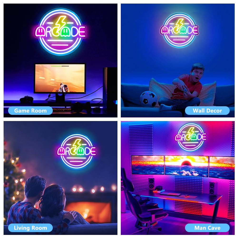 Neon Gaming LED Neon Sign Salle de Jeux Gamer Enseigne Lumineuse Décoration Murale