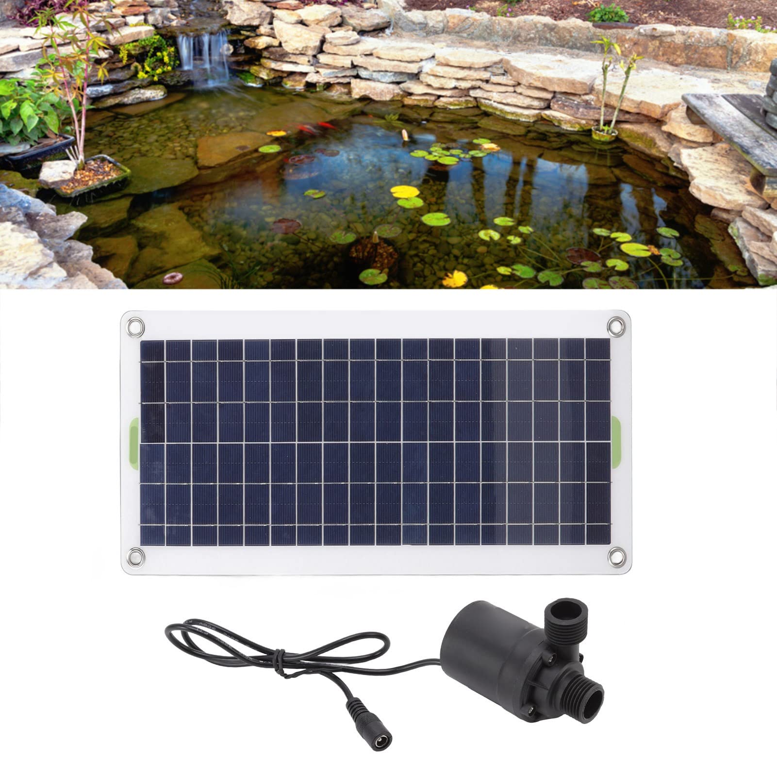 Solar-Springbrunnenpumpe, 30 W Leistung, Solar-Wasserpumpen-Set, Solarbetriebene Springbrunnenpumpe für Sonnenbetriebene Springbrunnenteich-Hydrokulturgärten, Überschwemmungen und