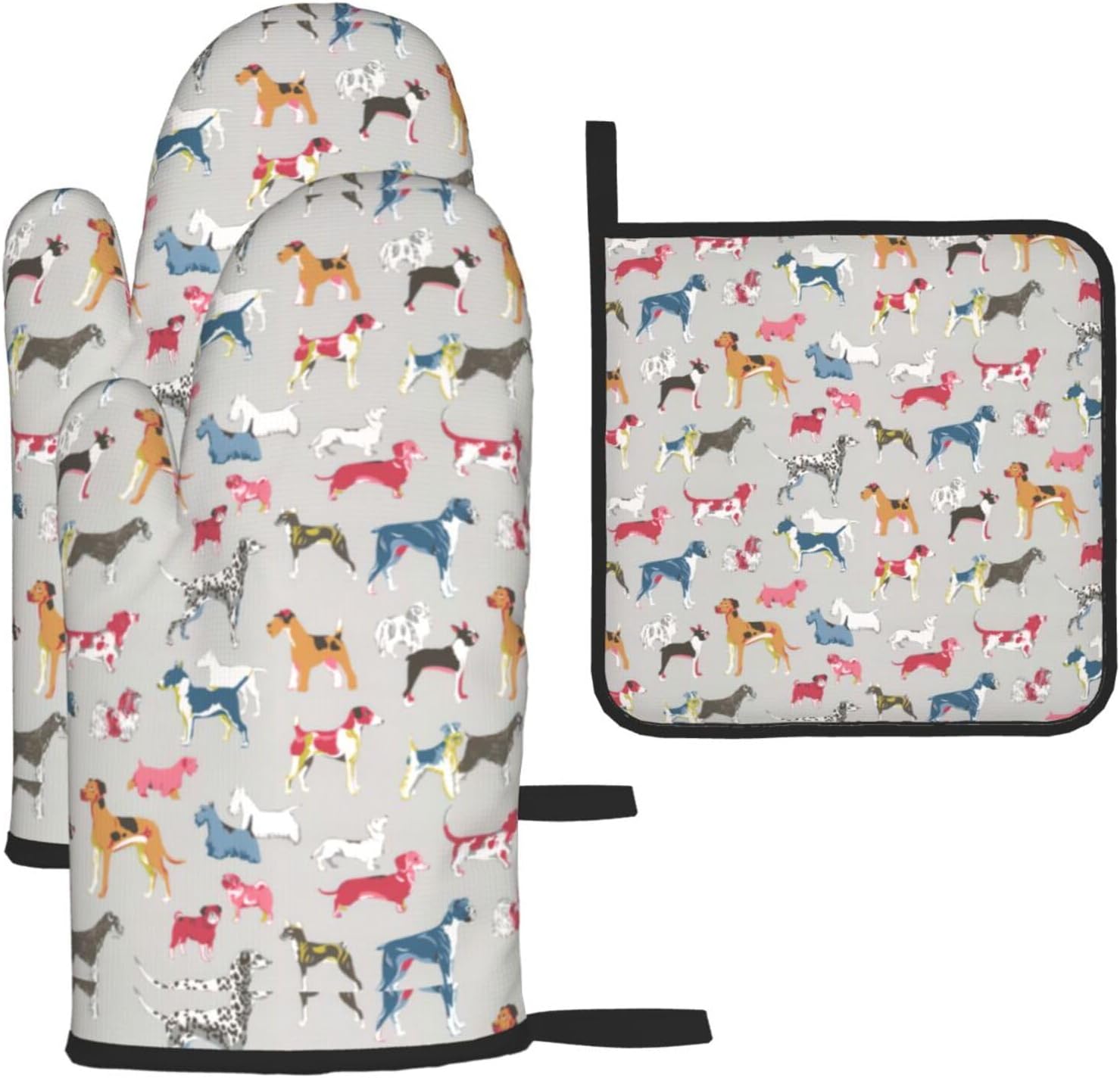 Hound Dog. Print Heat Resistant Microwave Gloves, Used for Baking, Cooking, and Fashion Kitchen Essentials