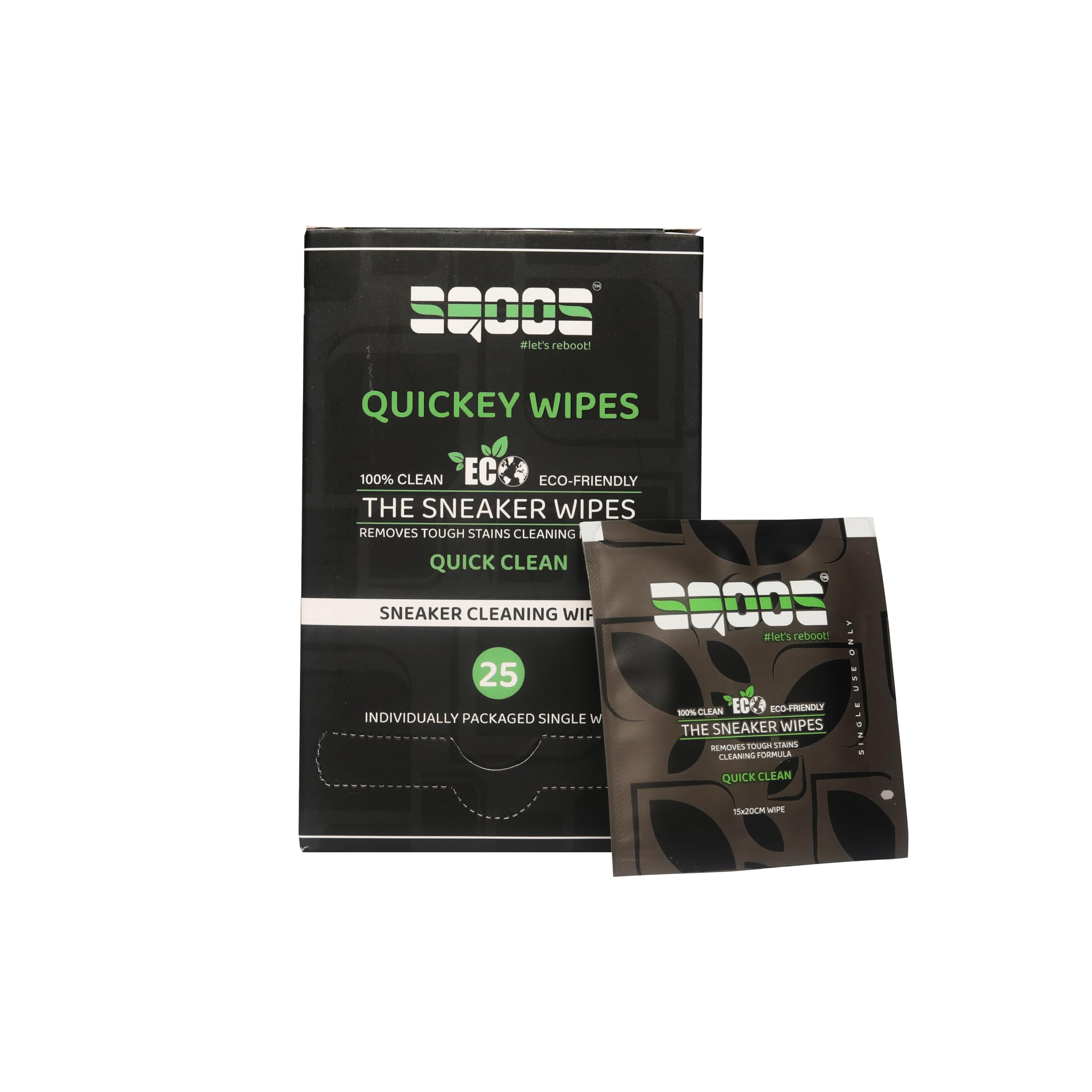 SQOOS Shoe Cleaning Wipes - Portable Sneaker Cleaner Wipes, Eco-Friendly & Non-Toxic Shoes Quick Dirt & Stains Removing Sneaker Wipes, Disposable, Travel Friendly Shoe Wipes for All Shoes (Pack of 25) (B0CZLM5QWP) Amazon Price History, Amazon Price Tracker