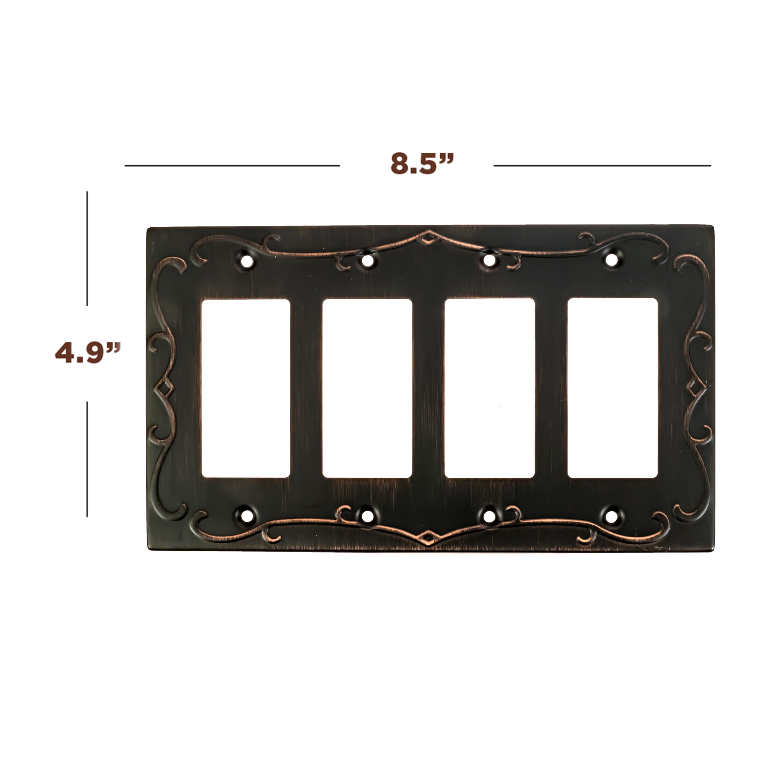 Snapklik.com : SleekLighting Wall Plates Decorative Regal Scrollwork