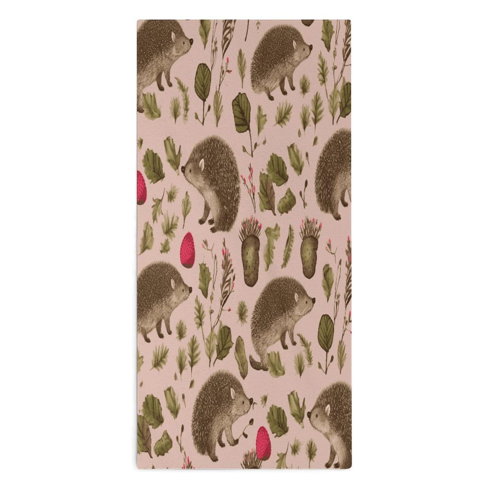 Btcowzrv Style Hedgehog Print Bath Towel Beach Towels Shower Towel
