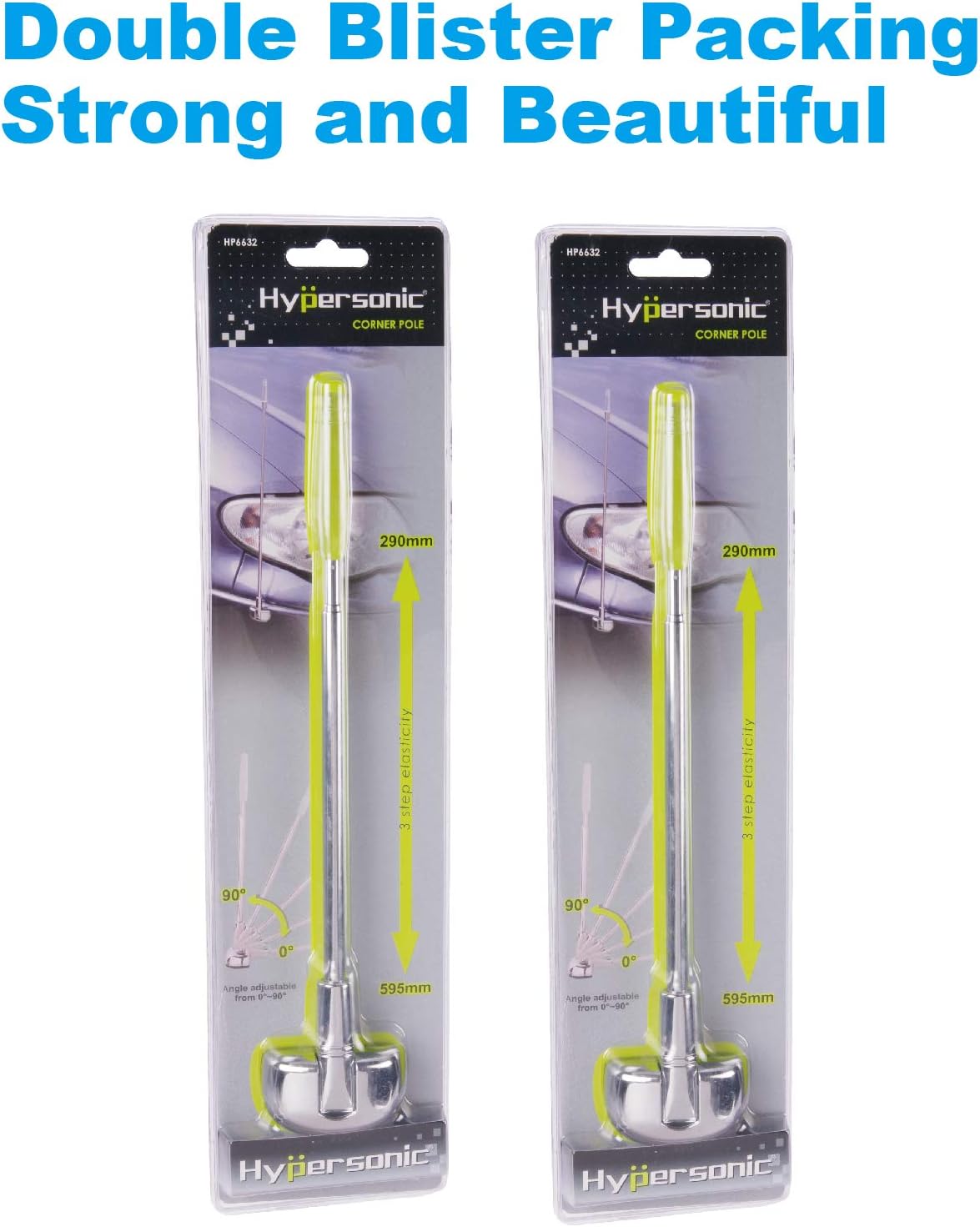 2-Pack Car Bumper Corner Antenna Pole Adjust Driving Parking Marker Protector for Green Hand in Driving Fit Universal Car Hypersonic