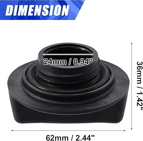 Miniatura 3 de Tapa negra del depósito de combustible del motor, cubierta de tapón de llenado de gasóleo para reemplazar 15255-1P010 15255-1P110 para Nissan 370Z