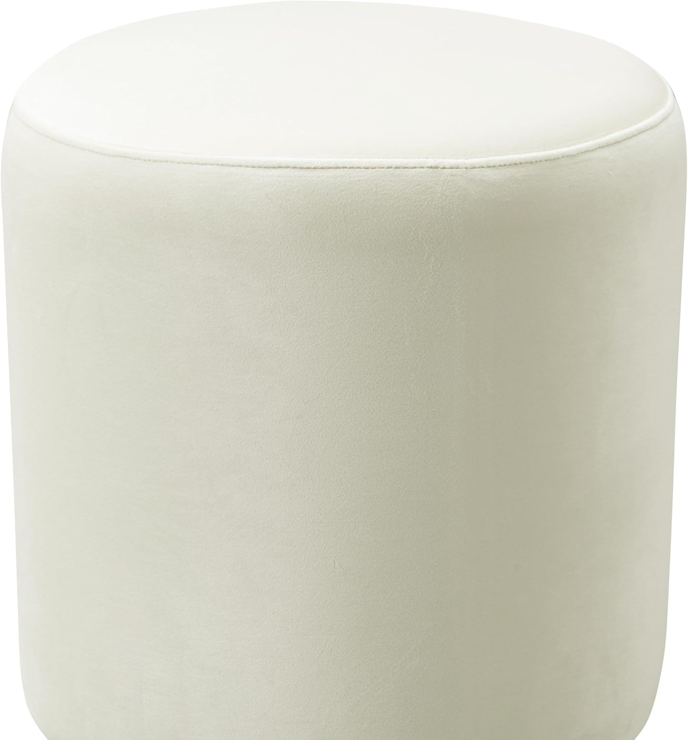 Tov Furniture Opal Velvet Ottoman (Cream)