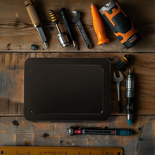 Miniatura 6 de ALCYON Caja de almacenamiento organizadora de baterías, soporte para 24 pilas AA, 30 pilas AAA (bolsa no incluye baterías), color negro