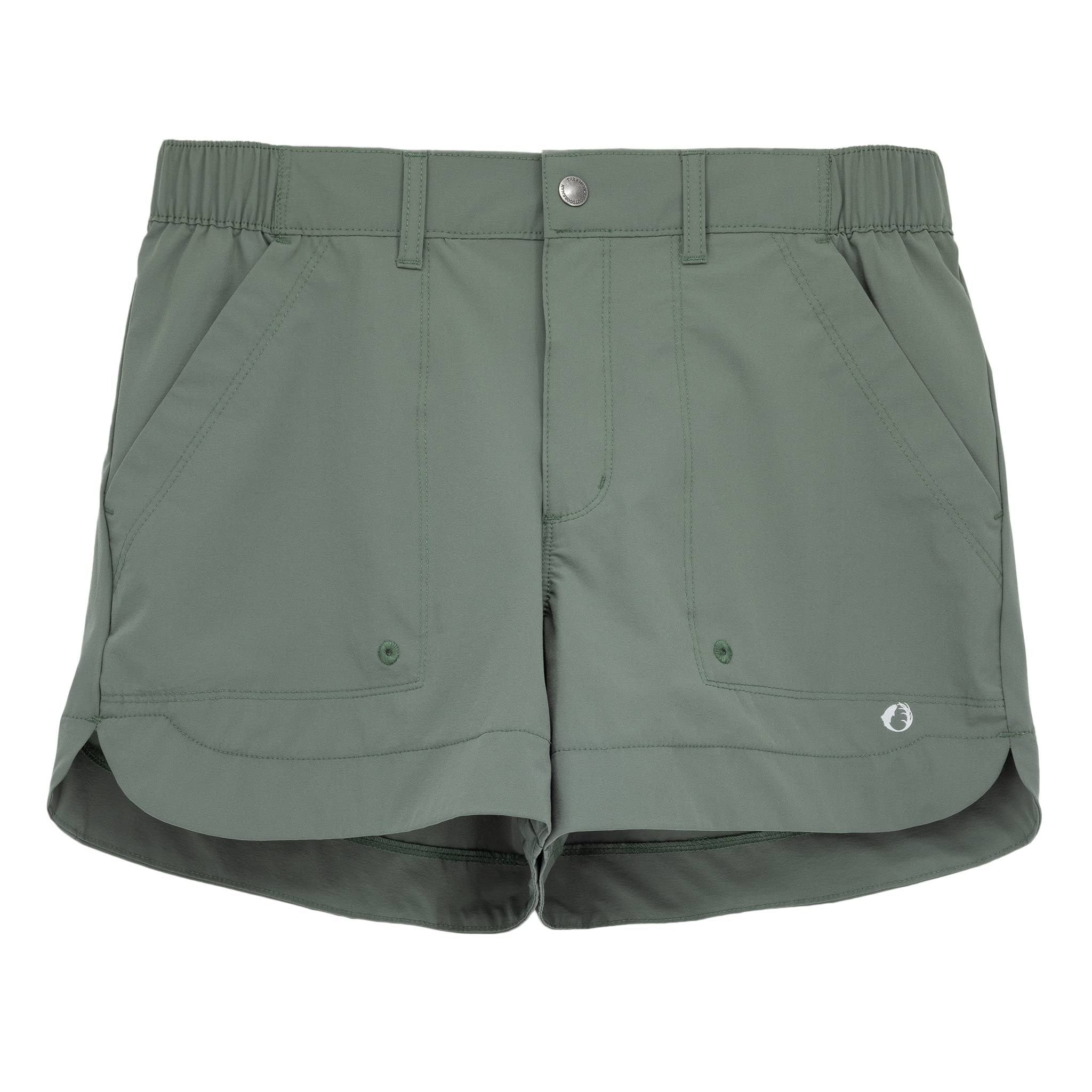 The American OutdoorsmanCurved Hem 4" Shorts for Women