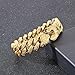 18K Gold Mesh Cuban Bracelet, Fashion Accessory, Suitable for Both Men and Women, Birthday Gift, Hip-hop Jewelry, Solid Tennis Bracelet, Miami style Christmas gift