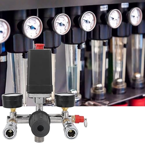 Miniatura 5 de Compresor de aire Montaje de soporte Interruptor de control de presión Regulador de colector de válvula Accesorios de compresor de aire para