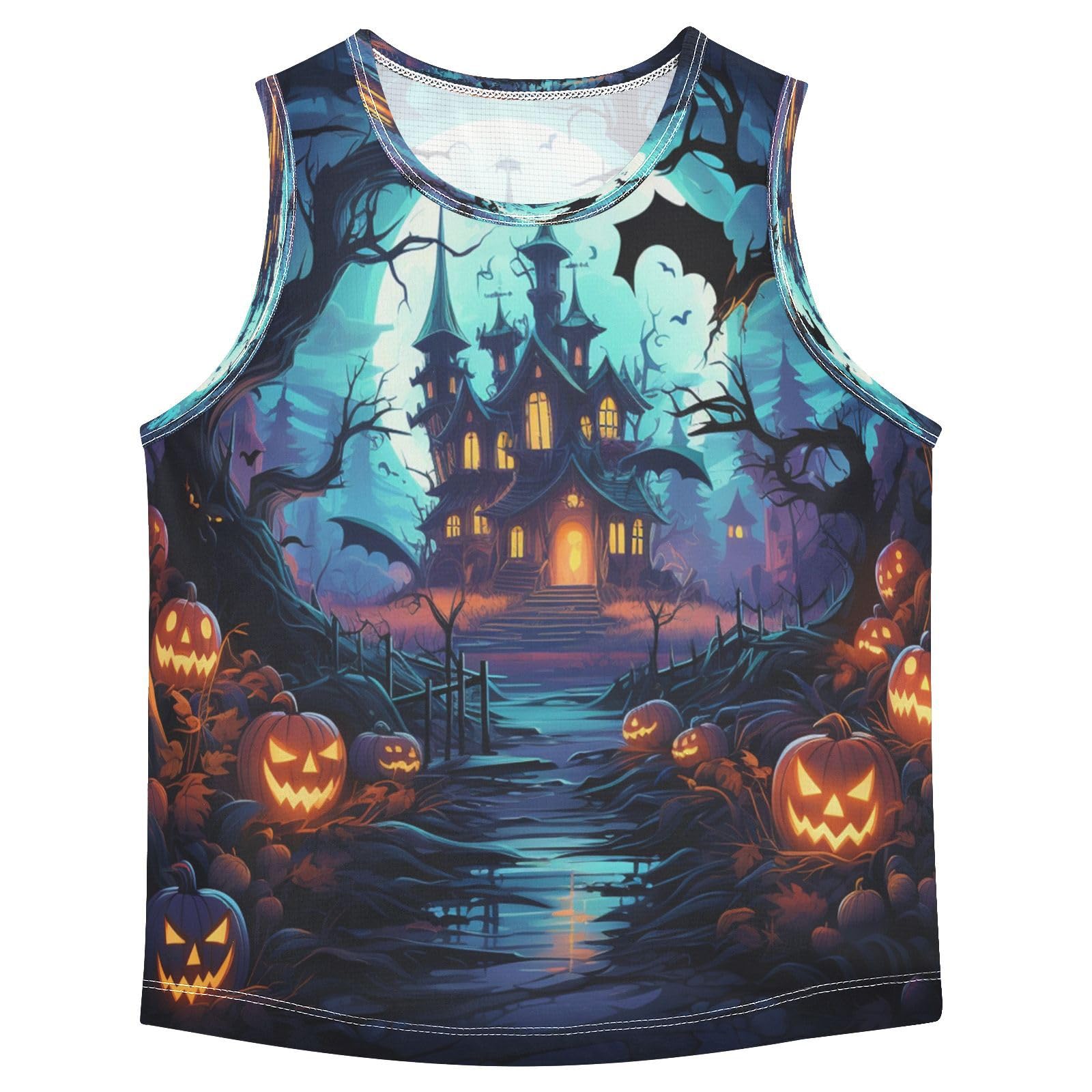 Bosque Oscuro Halloween Camisetas Sin Mangas Tank Top para Niños Jóvenes