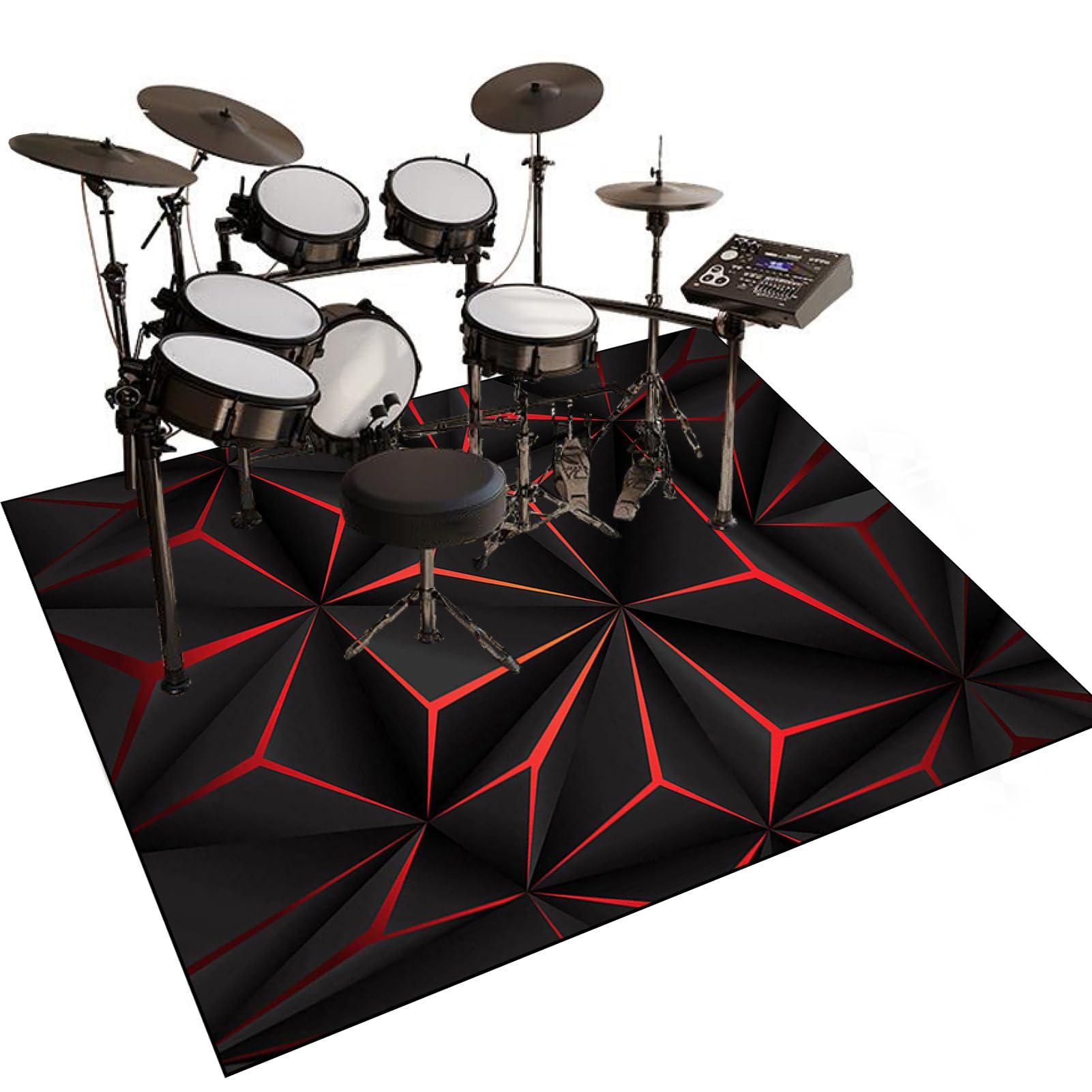 Schlagzeugteppich Drum Matte Schallschutz Akustik Teppich rutschfest Schalldicht Drum Teppich Schallschutzdecke für Bass Drum Snare Drum Instrumente Teppich Schlagzeug Teppich 200 x 160 cm