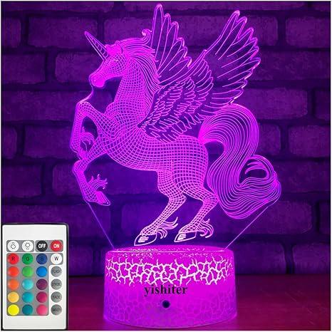 Amazon Com Yishiter Unicorns Gifts For Girls Unicorn Light With Remote 16 Colors Changing Unicorn Toys Birthday Gifts For Kids 3 4 5 6 7 8 Year Old Girl Gifts Unicorn Home Kitchen