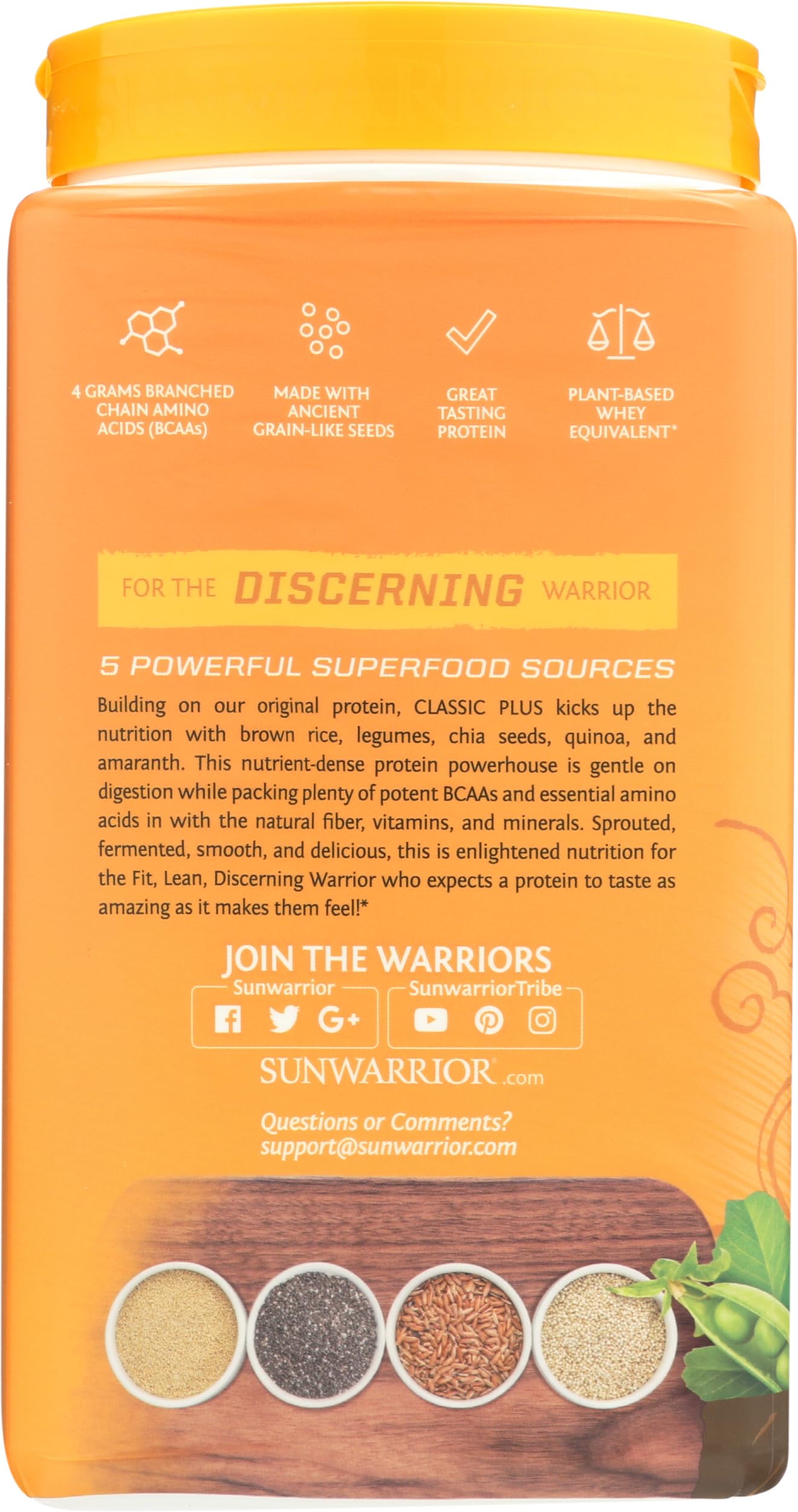 Sunwarrior Proteina Vegetale Classic Plus Cioccolato - 750 g