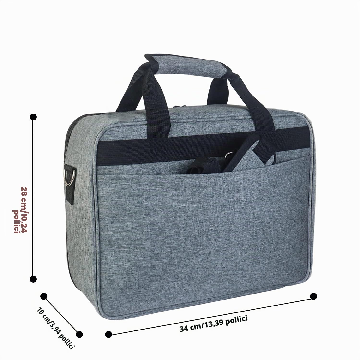 Boczif Custodia per proiettore, custodia portatile da viaggio con scomparto per laptop e tracolla regolabile per mini proiettore e accessori