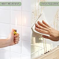 Vista 5 de Shackcom 2 rollos de papel de contacto transparente de 15.7 pulgadas x 9.84 pies, protector de pared autoadhesivo para cocina, se utiliza como forro