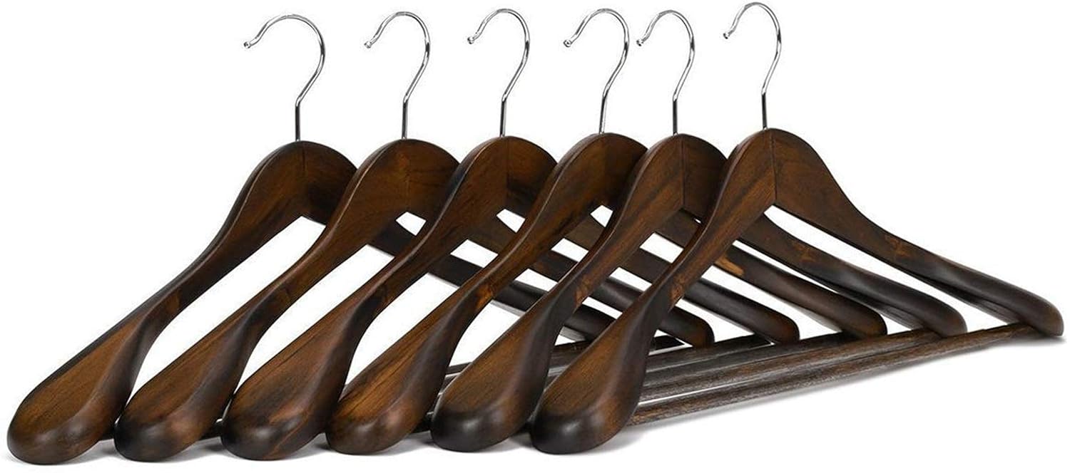 ROLLYWARE™ Unique Design Wooden Coat Hanger with Locking Bar for