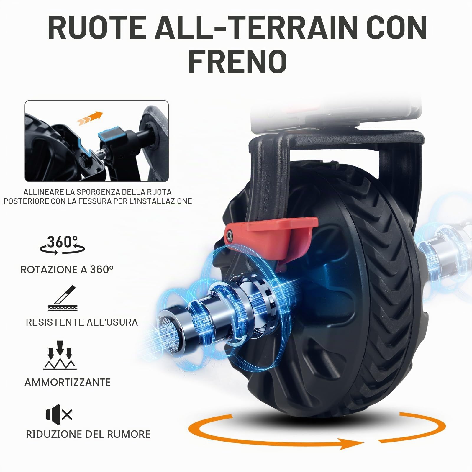 TIMBER RIDGE Carrello pieghevole XXL, 250 L, larghezza con freni, carico 150 kg, con portabevande per campeggio, shopping, giardino