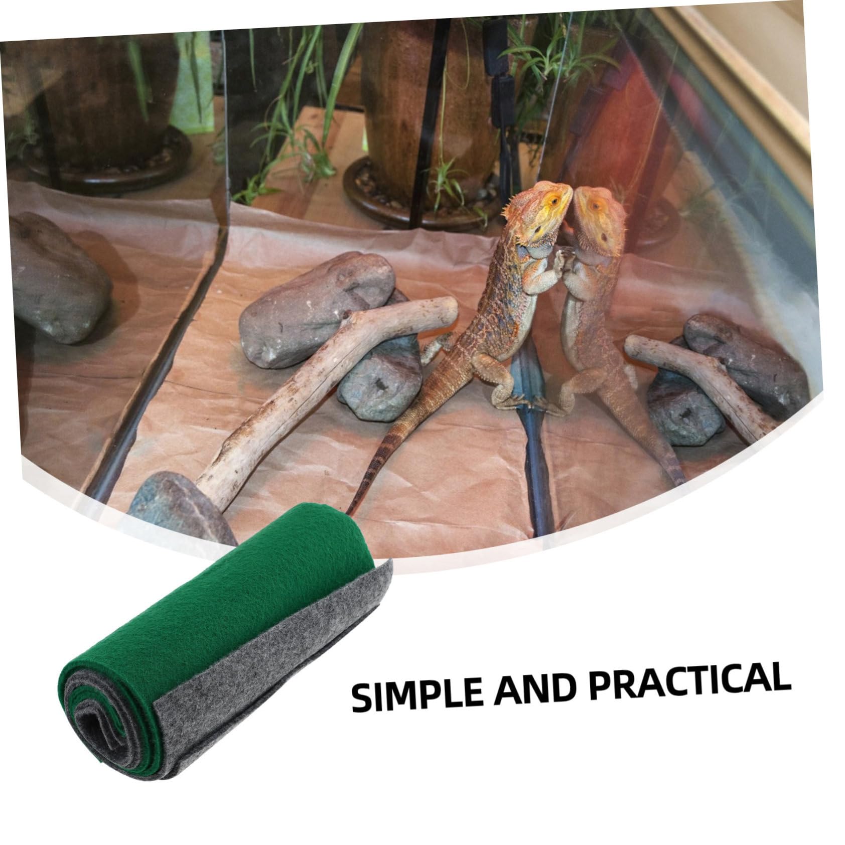 Sosoport 8stücke Reptile Carpet Mat wasserdichte Und Atmungsaktive Unterlage Für Echsen Schlangen Und Schildkröten Wiederverwendbar Und Zuschneidbar Terrarium-zubehör