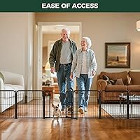 Vista 5 de FXW Homeplus Unleashed Corralito para Perros de Interior - Juego Sin Estrés y Seguro, Resistente de 24 Pulgadas 4 Paneles Corral para Cachorros