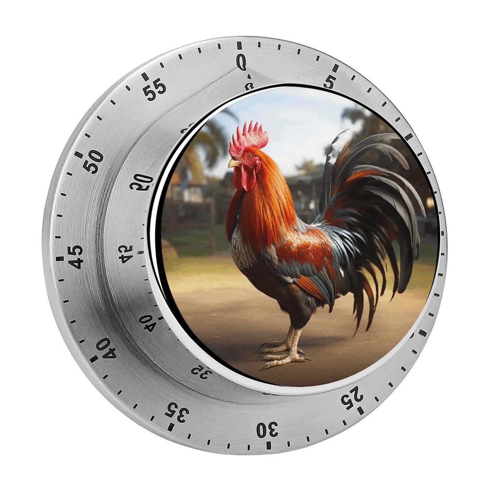 Proud Rooster Kitchen Timer Chef Cooking Timers Clock with Loud Alarm Exquisite Stainless Steel Mechanical