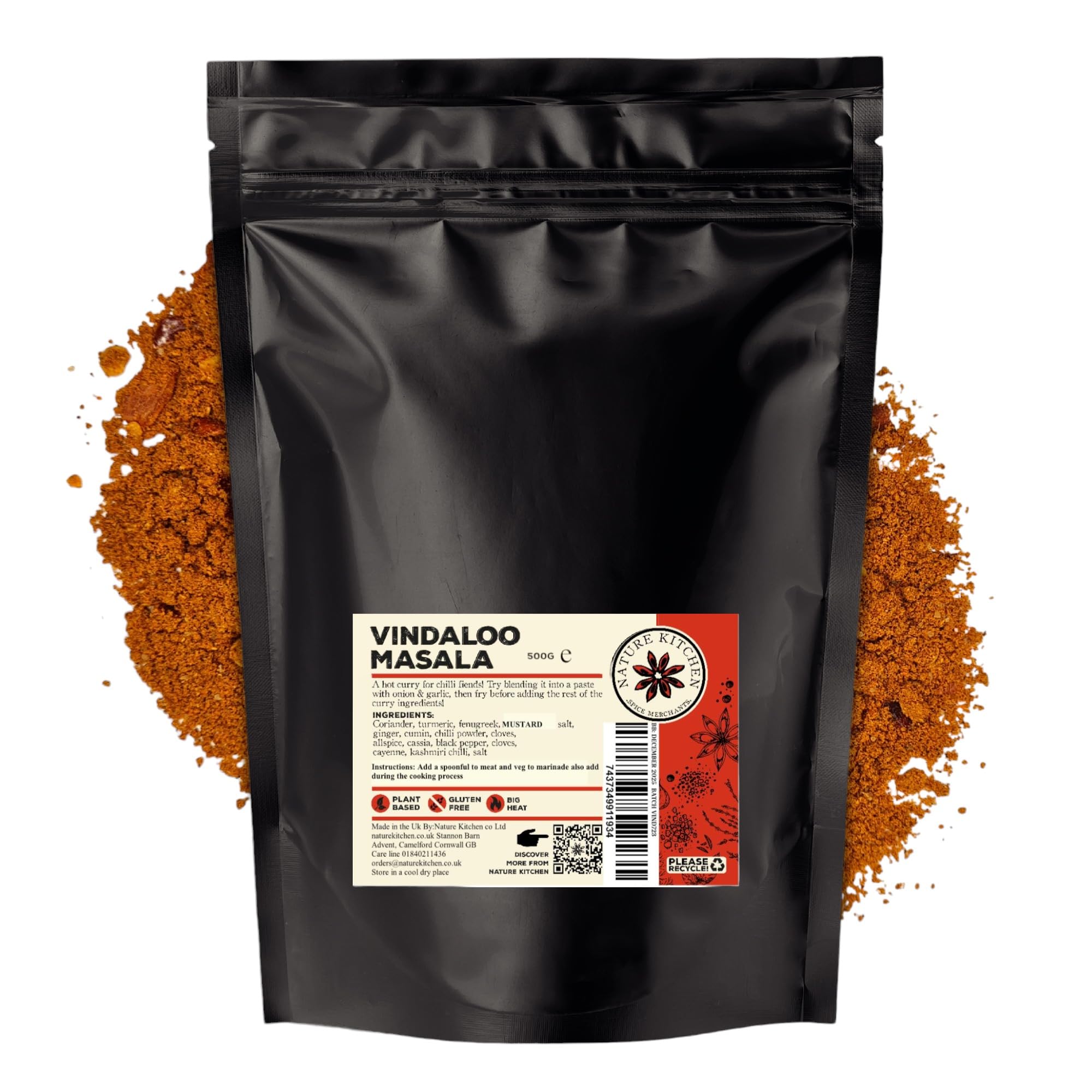 Nature Kitchen Shawarma Seasoning 500g Mild, Premium Middle Eastern Spice Blend, Gluten Free, Vegan Seasoning for Kebabs, Chicken, Wraps, Marinades and Everyday Cooking — view 11