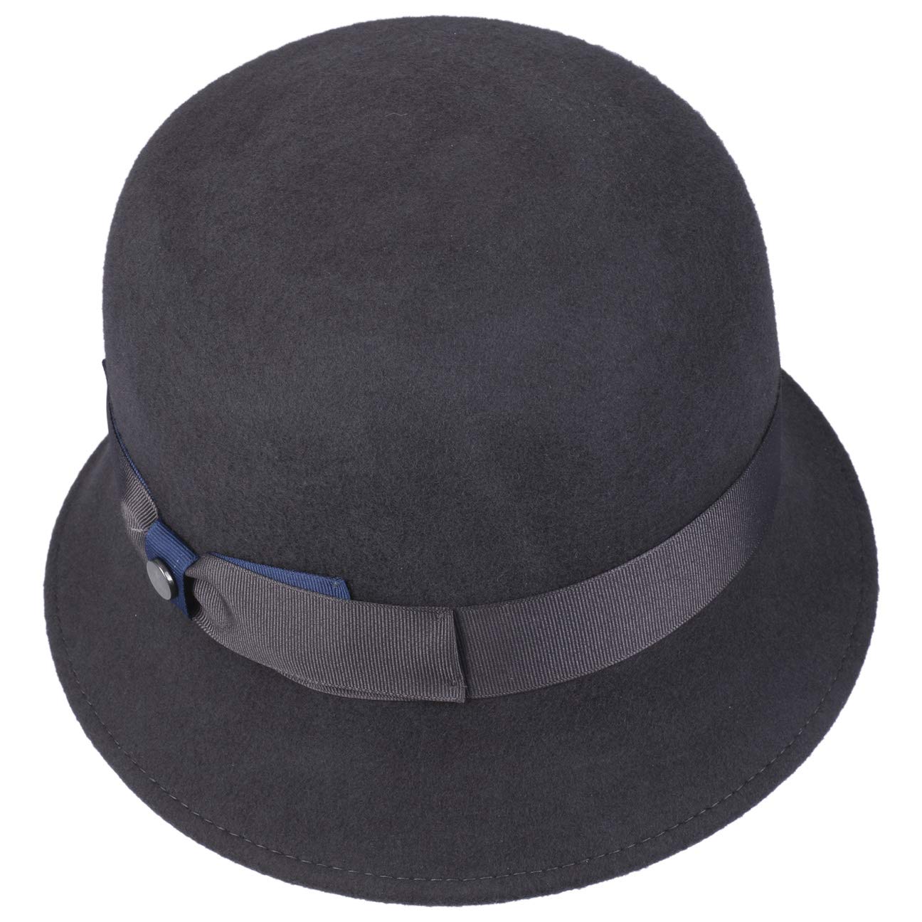 LIERYS Glockenhut Damen Made in Italy Filzhut 100% Wolle Handmade Ripsband Schleife Herbst Winter