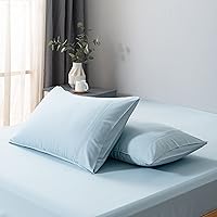 Vista 17 de Bella Coterie - Juego de fundas de almohada de viscosa de bambú de lujo, 100% cultivadas orgánicamente, ultra suave, refrescante, 2 piezas [Blanco]