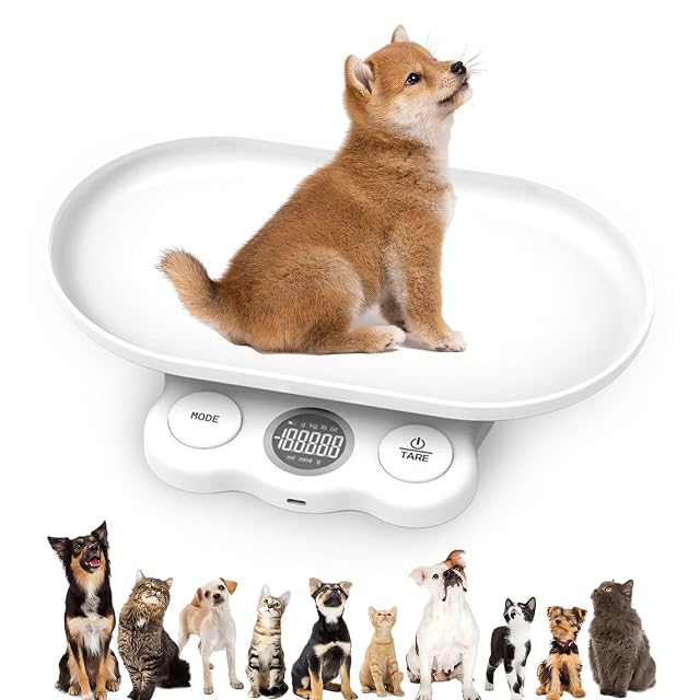 Báscula digital para animales pequeños: 15 kg Báscula digital para mascotas precisa en 1 g