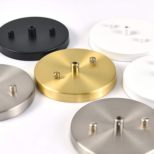 Miniatura 6 de BRIGHTTIA Kit moderno de toldo poco profundo de 5 pulgadas con herrajes, níquel cepillado, conversión de luz colgante para enchufar a cable duro,