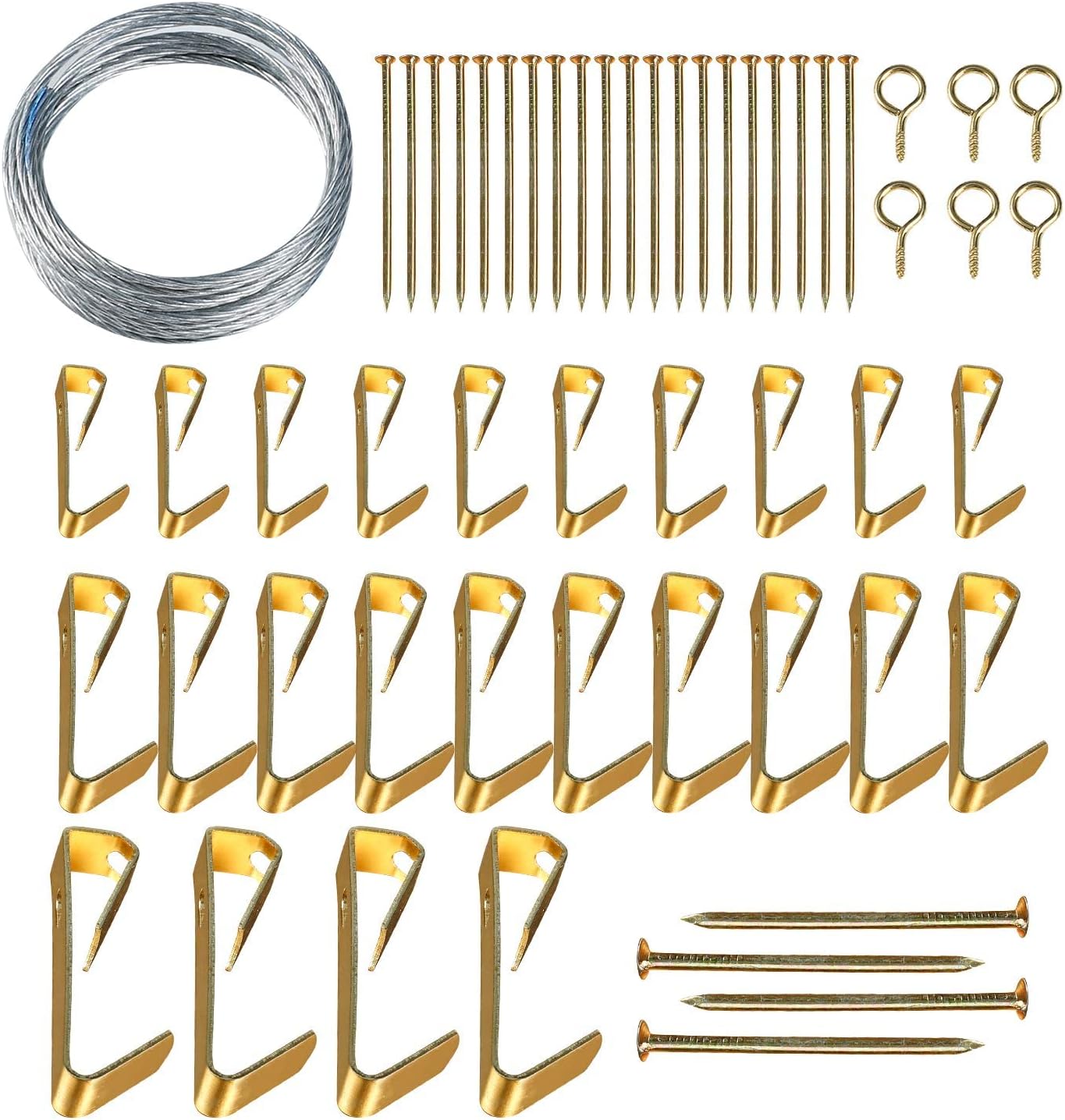 Picture Hanging Kit Includes Hooks, Nails, Sawtooth Hangers, Frames,and