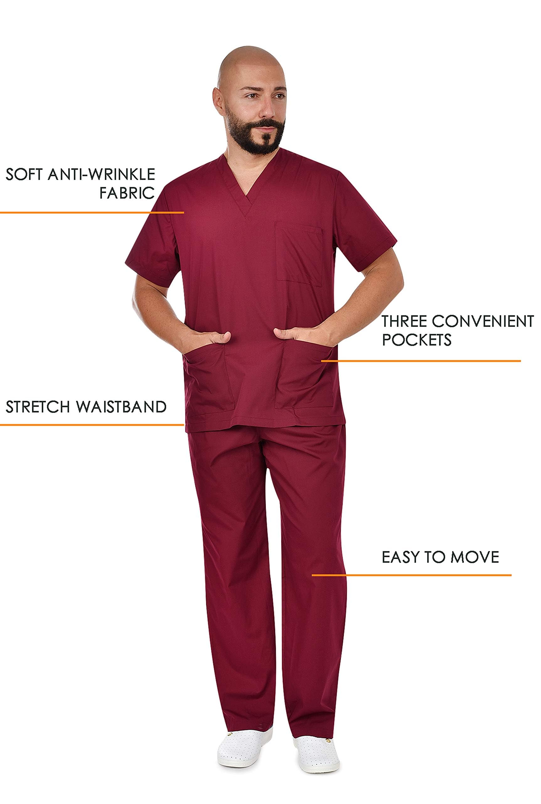 B-well CESARE Uniformes Sanitarios Mujer Casacas Sanitarias Mujer Pijama Sanitario Uniforme Enfermera Conjunto Casaca y Pantalón — view 3