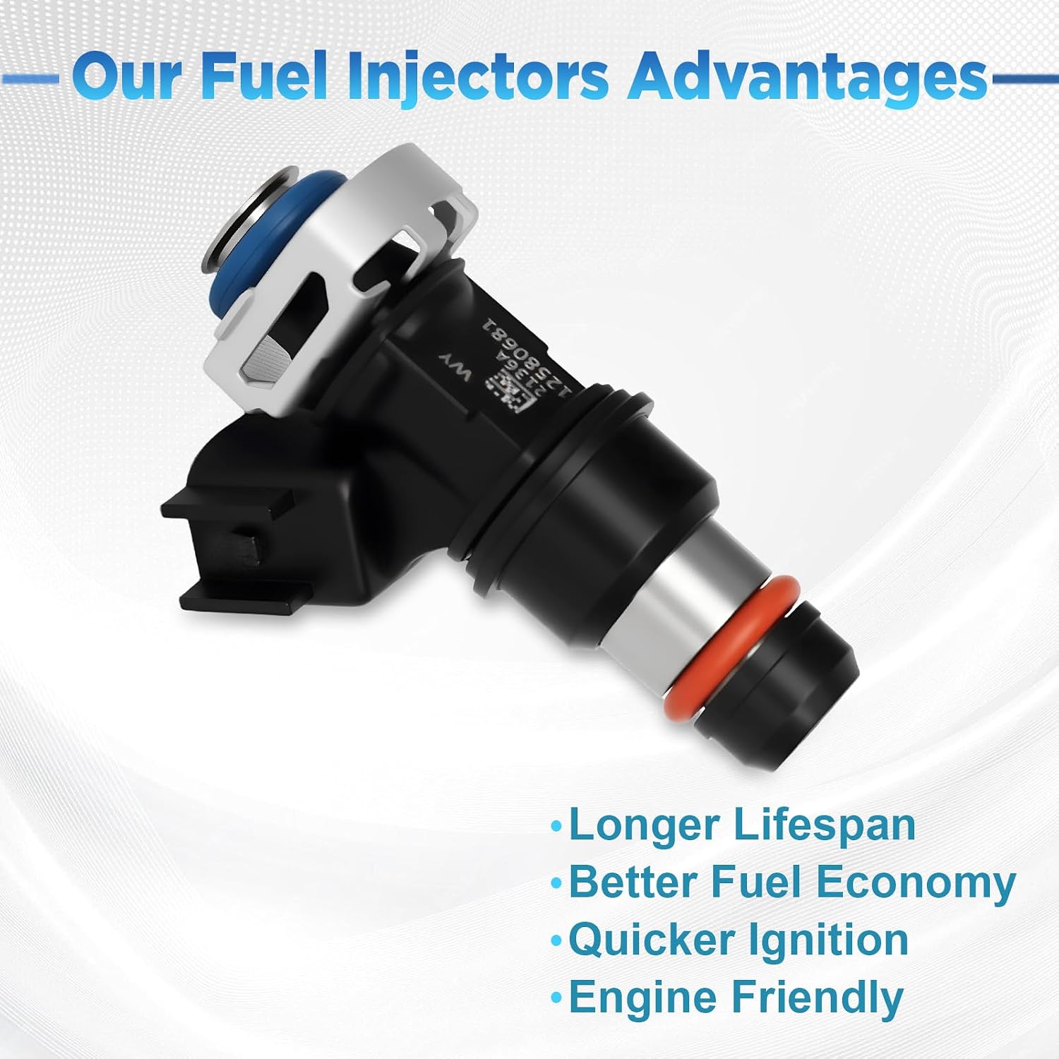Fuel Injector 2 Holes Compatible for Chevy Trailblazer Silverado 1500 2500 3500 Tahoe Express 2005-2009, for Cadillac Escalade, for GMC Sierra Yukon XL 4.8L 5.3L 6.0L 6.2L V8, Replace 12580681 FJ315