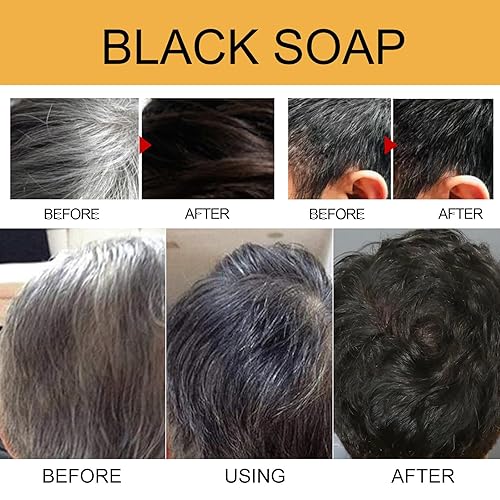 Miniatura 6 de Barra de champú oscuro, 3 piezas de cabello gris, oscurecimiento del cabello, para hombres y mujeres
