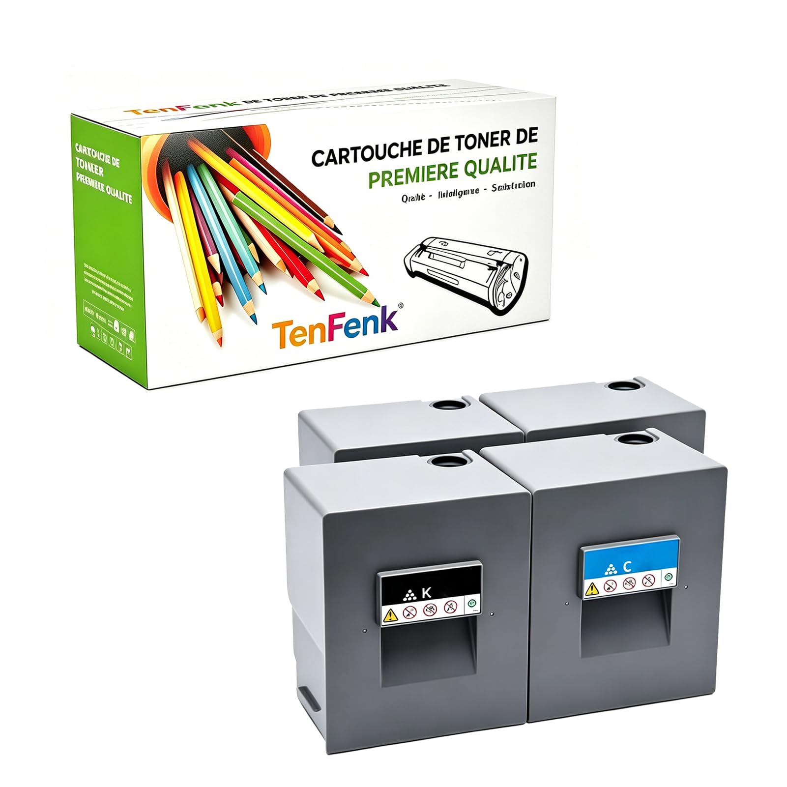 Compatibile Sostituzione Cartuccia Toner Per Ricoh C5200 828422 828425 828424 828423 Da Utilizzare Con Ricoh Pro C5200 C5200S C5210 C5210S Stampante,4-Pack,4p