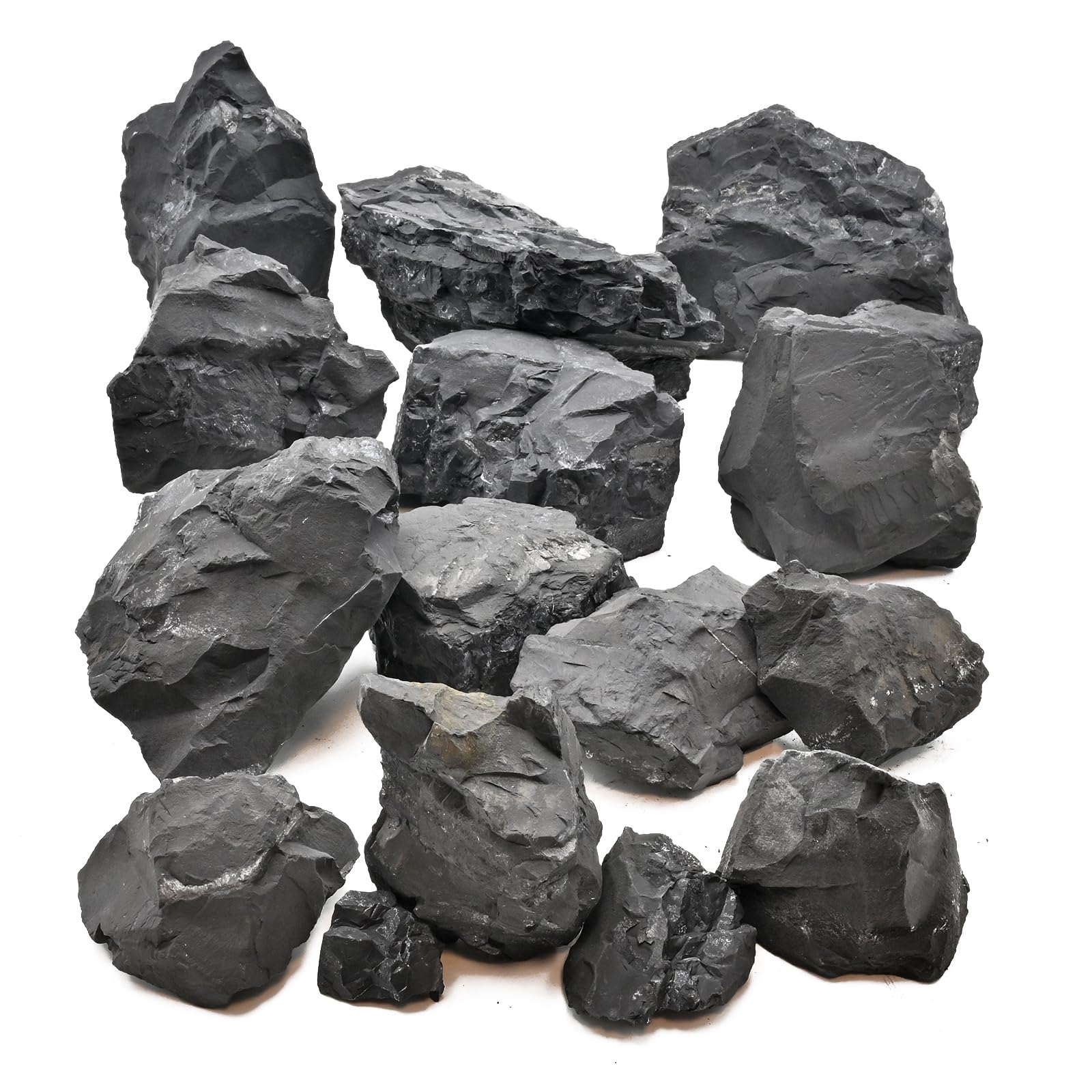 Unocho Aquarium Rocks 18kg Natural Stone for Aquariums Landscaping Paludarium Model Tank Decoration Aquascaping Amphibian Enclosures Garden(12pcs 7-25cm) — image 1