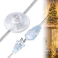 Clear 6FT UL-Certified Foot Pedal Switch Extension Cord - Hands-Free On/Off for Floor Lamps, Table Lamps, Decor (375W Safe)