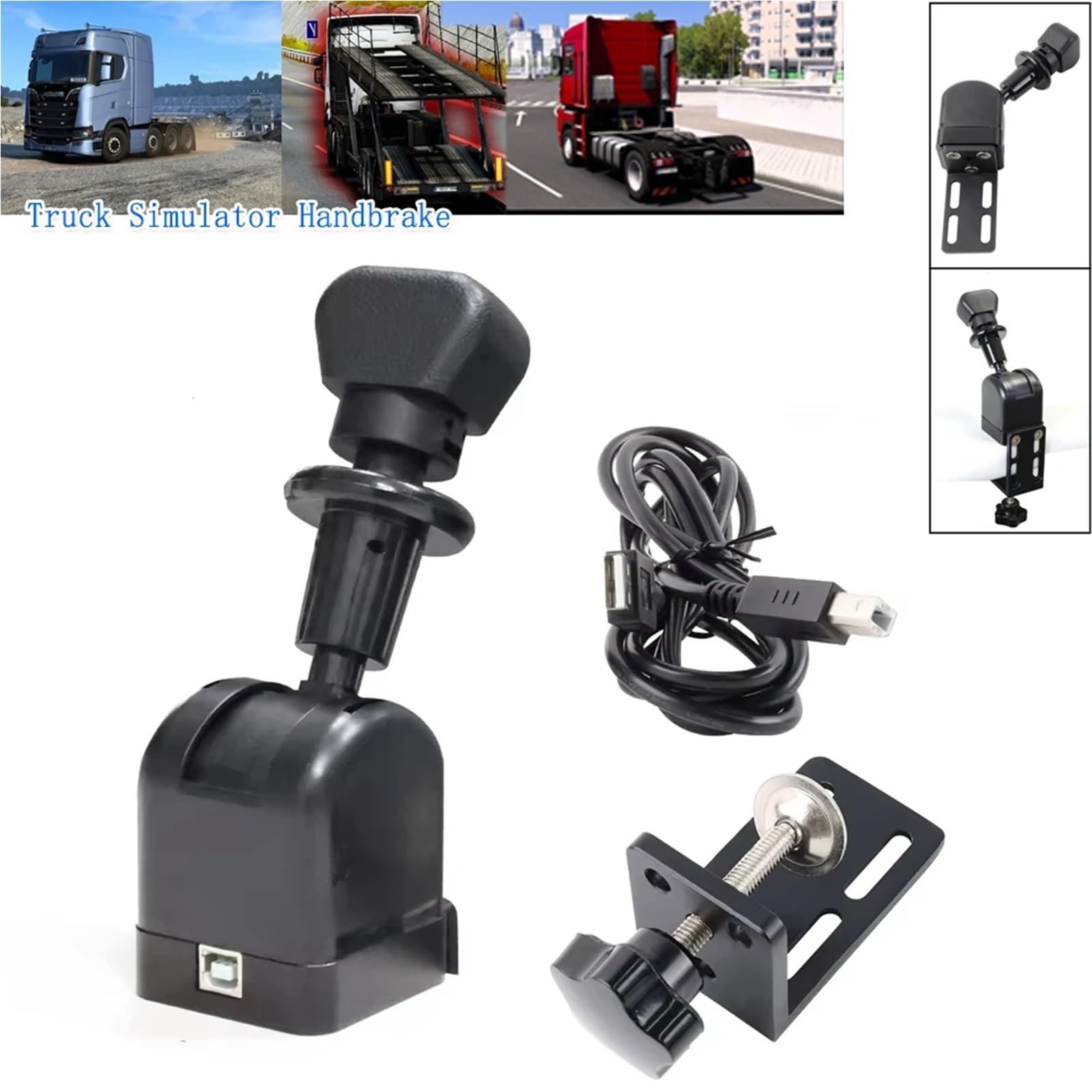 Symulator USB PC Ciężarówka Parking Ręczny Hamulec Pasuje Do Eurofit Dla Amerykańskiej Ciężarówki Ręczny Hamulec Do ETS2 G25 G27 G29G923 T300RS GT