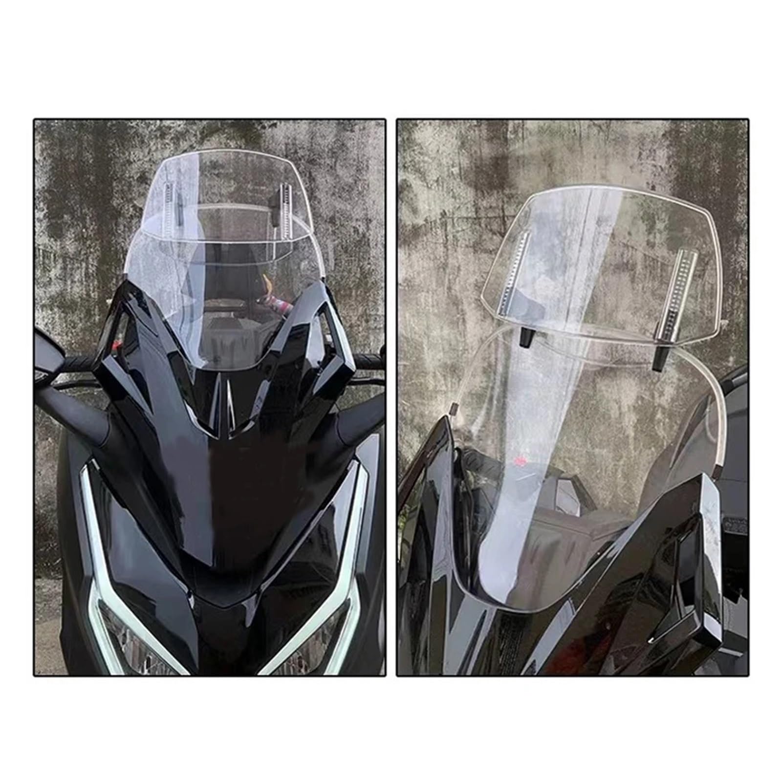 Przednia szyba motocyklowa Pasuje Do Honda NC700X NCSexecute X Integra750 CTX700 NSS750 NC700S Riser Deflektor Uniwersalna Regulowana Przednia Szyba powietrzadeflektor(Transparent)