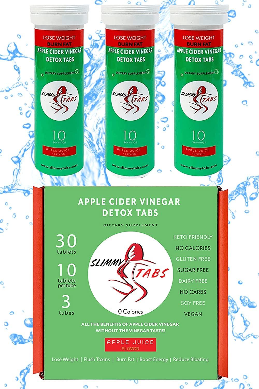 SlimmyTabs Organic Apple Cider Vinegar Dissolvable