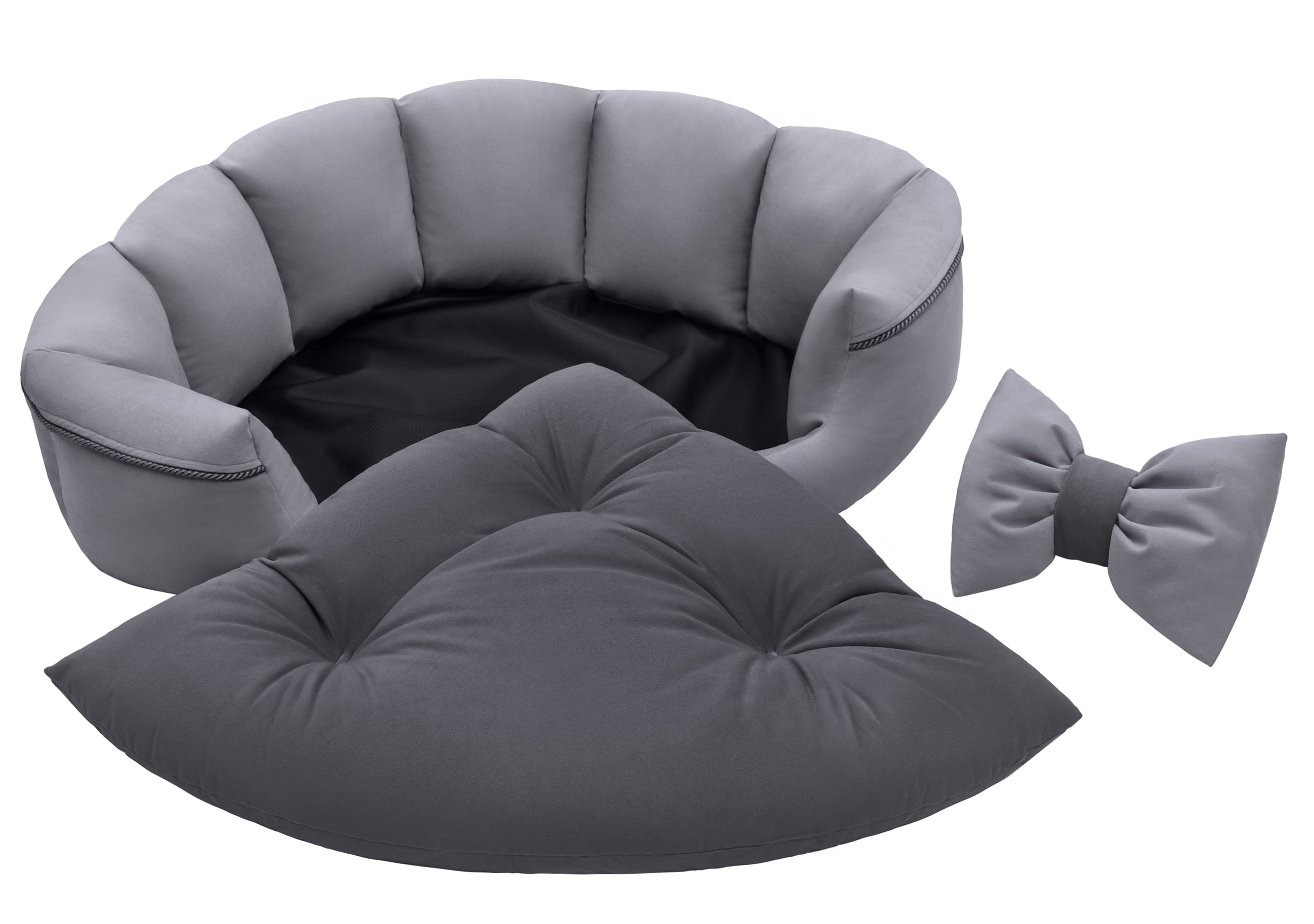 Cuccia Per Cani E Gatti A Forma Di Fiocco - Morbida, Lavabile, 60x45 Cm