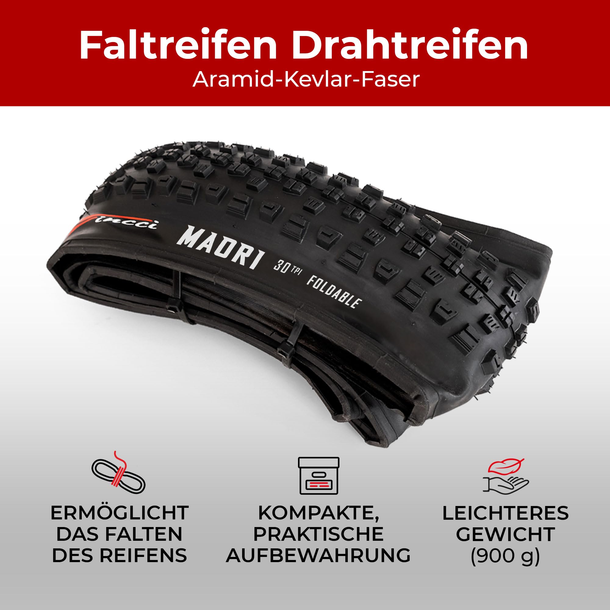 Fincci 27,5 Zoll MTB Reifen Set 60-584 – 2X Faltreifen 27.5 x 2.35 – Mountainbike Mantel für Gelände und E-Bike – 1mm Pannenschutz & 5mm Profiltiefe – Kompatibel mit MTB, Hybrid & Pedelec – Schwarz