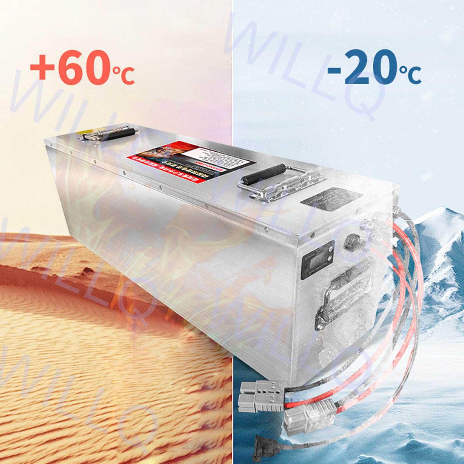 Batterie LiFePO4 Portable 24V 48V 60V pour extérieur 25,6V 51,2V 64V 100Ah 150Ah 300Ah pour Voiture de Golf, Camping-Car, Stockage d'énergie et éclairage d'urgence