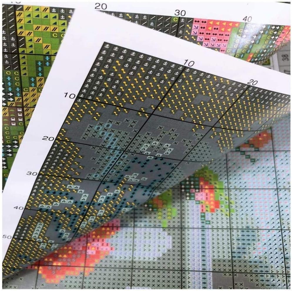 WZWTYSM Stamped Cross Stitch Kits, Full Range of Embroidery Starter Needle tip Kits, Cross Stitch Stamped Pattern, 11CT Pre-Printed Fabric DIY Handmade by Adults Gift, 16x20 inches - Skull Pattern