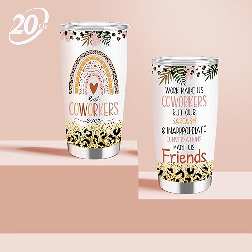 Miniatura 7 de Regalos divertidos para compañeros de trabajo para mujeres, regalos de jubilación de agradecimiento para mujeres, vaso de 20 onzas, regalos de