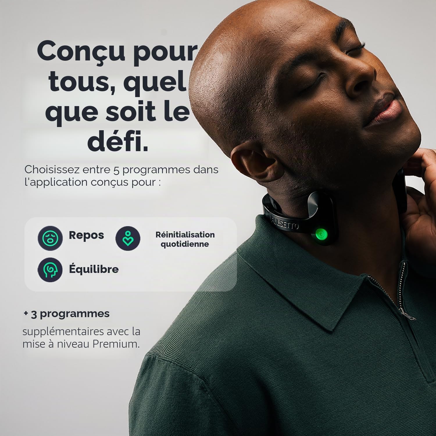 Pulsetto FIT (V2) – Appareil de Bien-être Portable pour la Relaxation, Le Sommeil et Le Bien-être Quotidien